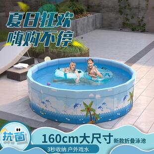 Water laugh/水笑瞭家庭大号沐浴桶折叠水池宝宝婴儿戏水池游泳池
