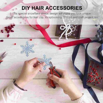 30 Pcs DIY Decorative Snowflakes Hair Accessories Hairpins