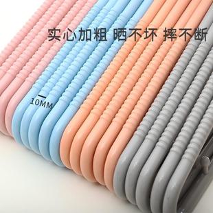 晾衣架阳颜 加粗塑料衣架成人家用挂衣冬天加厚防滑无痕衣撑子男士