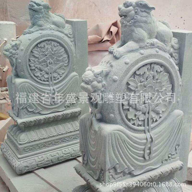 惠安石雕青石门墩 古典建筑中式园林景观雕塑摆件 仿古石雕抱鼓石