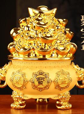 聚聚宝盆存宝盆摆件招财存钱罐聚财乔中式高装饰品客厅铺开店业迁