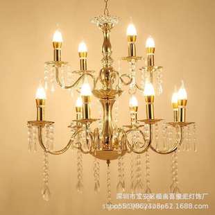 饰路引婚庆道具用品装 亭装 饰 婚礼铁艺电镀水晶吊灯仪式 2018新款