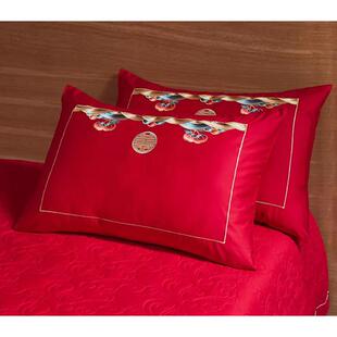 100支长绒棉加大靠枕套60 80CM大红色婚庆靠垫抱枕结婚床品婚房配