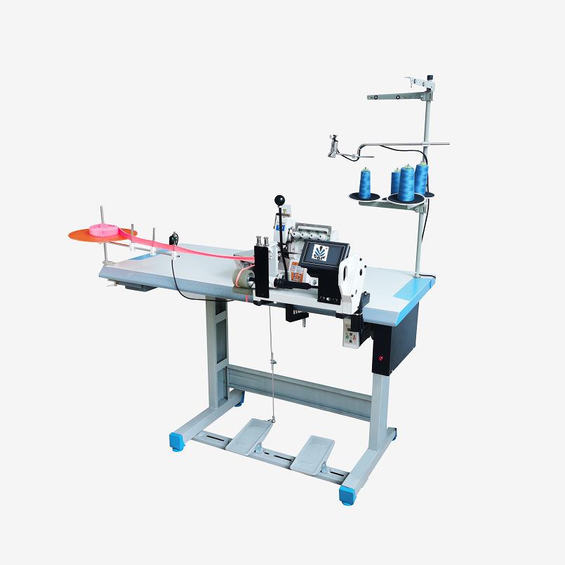 卡维全自动前置反拉式电子拖轮包缝机双驱暗线包绳机翻猪肠