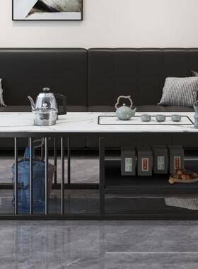 现代轻JUK奢办公会客岩板茶桌室用全自动茶桌一用体茶台一套家商