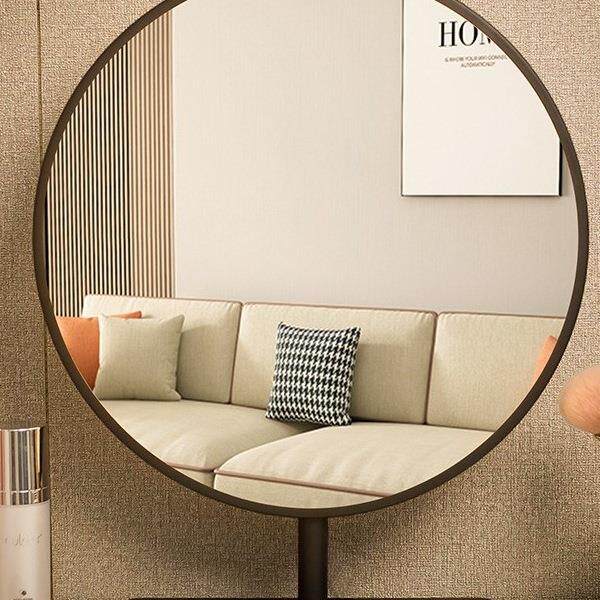 现代简约化妆镜台式桌面卧室美妆镜可旋转补光网红轻奢梳妆镜