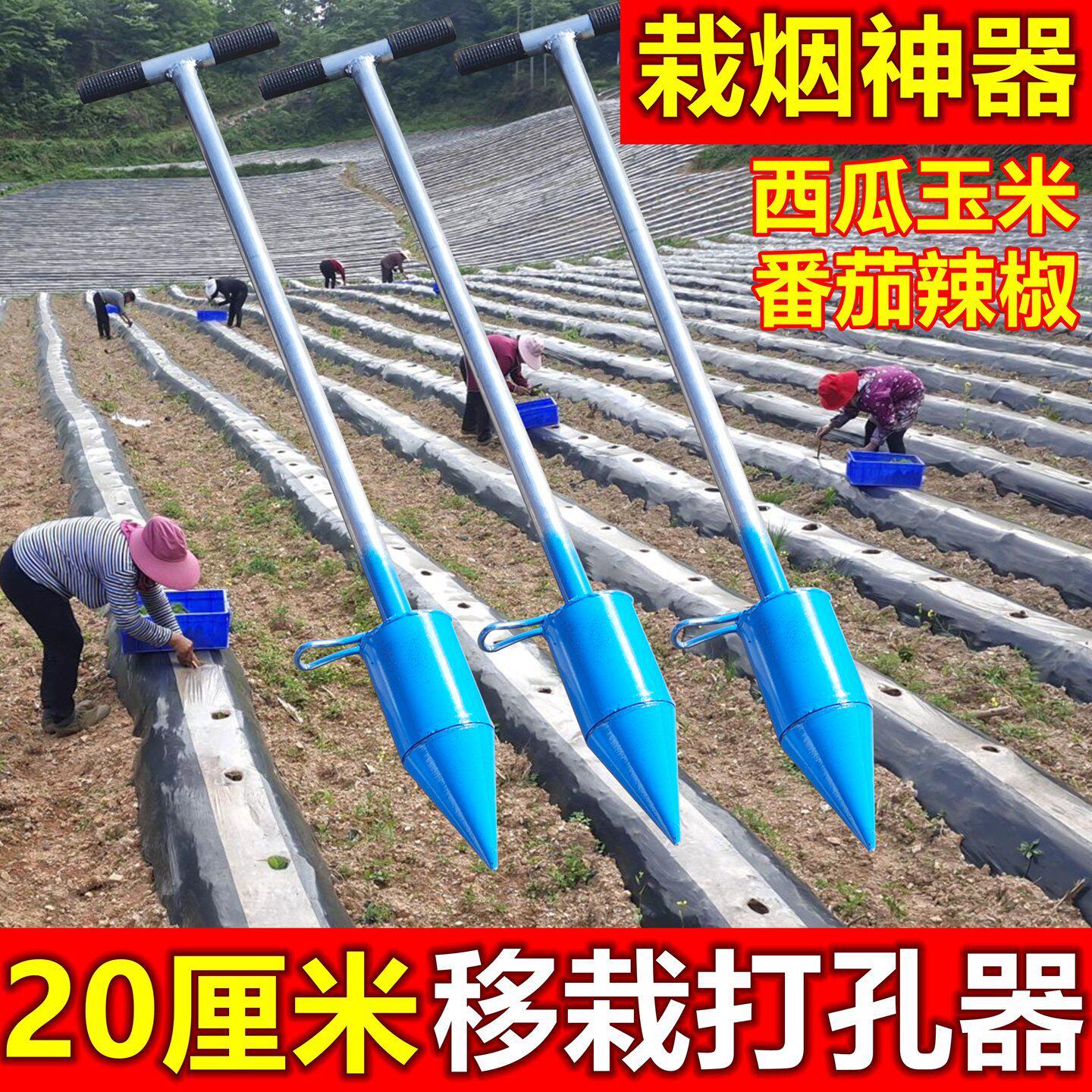 栽苗打孔器烟苗移栽机农用种菜打洞器种植打眼栽烟神器移苗栽苗器图片