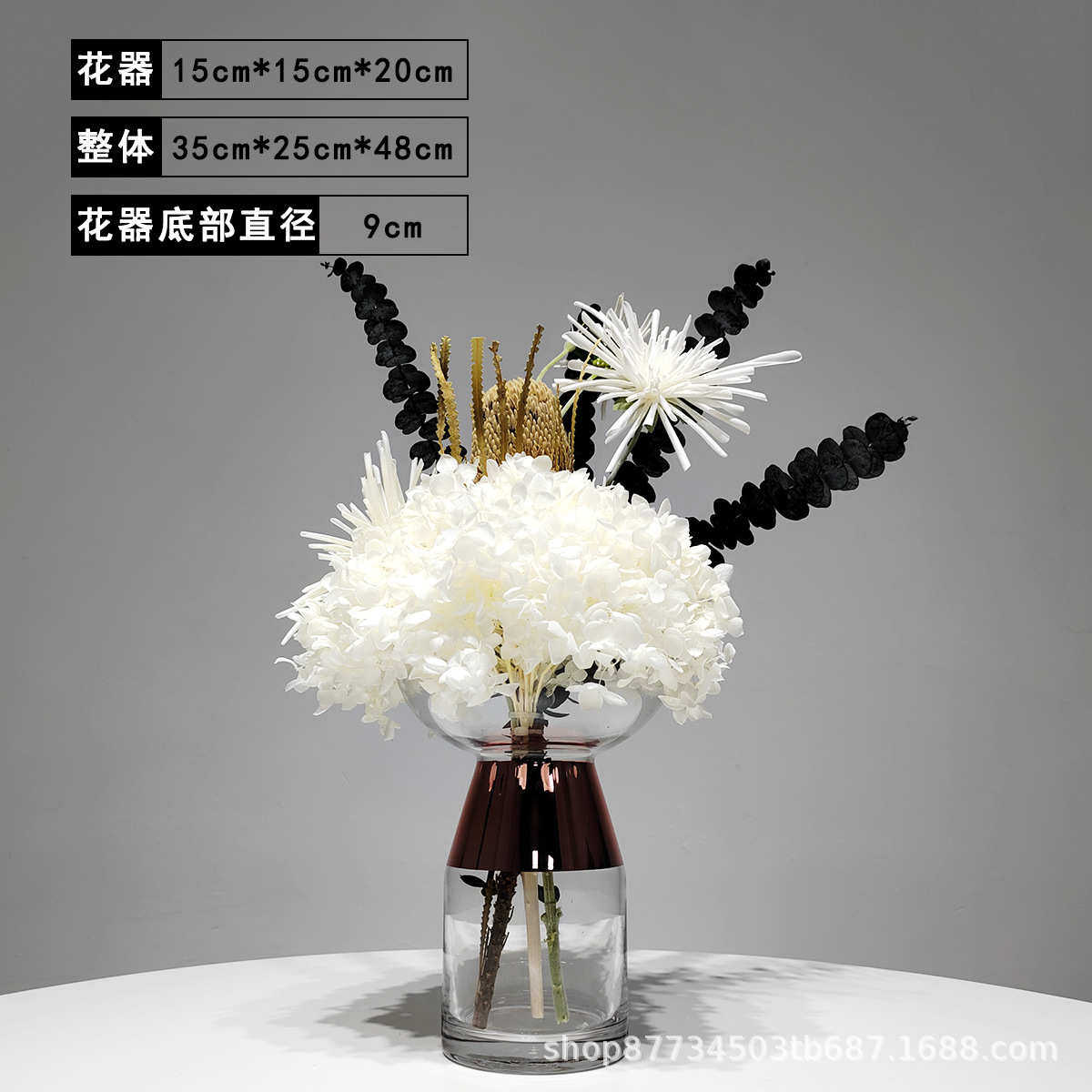 摆件北欧酒店酒柜家居摆仿真花装饰品花艺简约现代样板房客厅餐桌