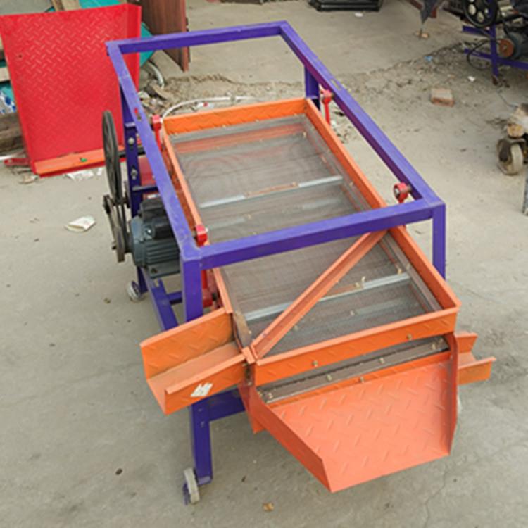 谷大豆振动筛选两相机电移动方便的DS-800/8家用散设粮去杂备过筛