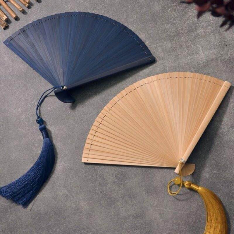 中国寸夏镂空5风折扇折叠太极功夫全竹迷你响扇双面扇子扇古风随