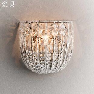 SY精致童话水晶壁灯全铜欧法式 客厅饭厅墙灯卧室女儿童房间床头灯
