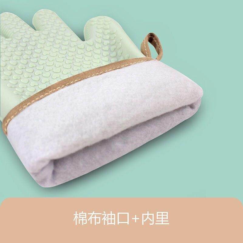 硅胶隔热手套耐高温防烫厨房烘培工具烤箱专用加厚微波炉五指防滑