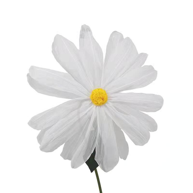 纸艺花巨型雏菊褶皱纸花纸花大型假花仿真花摆件婚庆道具波斯菊