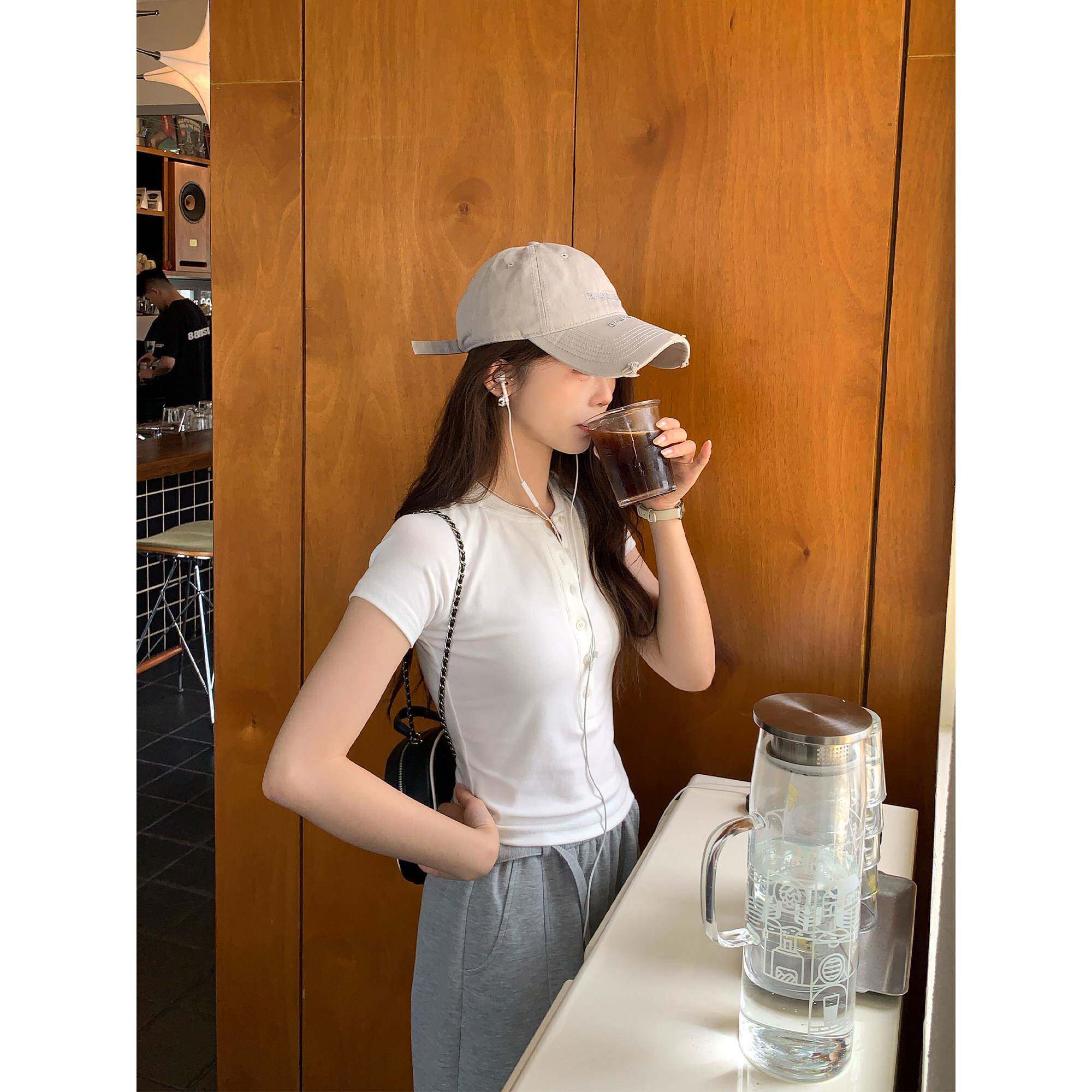 切糕自制小个子女春夏新款时尚短袖T恤修身显瘦2026女款白色上衣