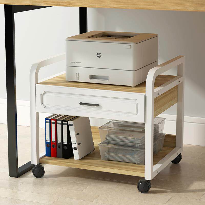 堡讯 桌 下置物 架 落地打印机 架 客厅覆印机放置 架 家用办盖布