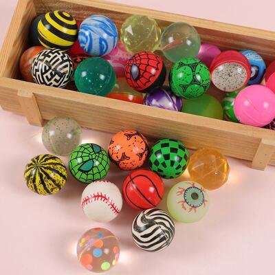 10Pcs 29mm Assorted High Bounce Rubber Ball Small Bouncy Bal