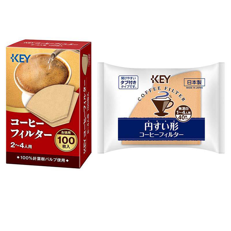 keycoffee 日本进口key  便携滴漏式扇形手冲咖啡滤纸1-4人用