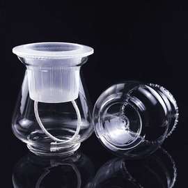 透明水培玻璃冬瓜花瓶圆球瓶送定植篮风信子绿萝水培植物敞口花瓶