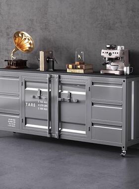 式铁艺餐边美柜柜创意工LD-58625业柜风铁皮茶水碗柜置物柜餐厅收