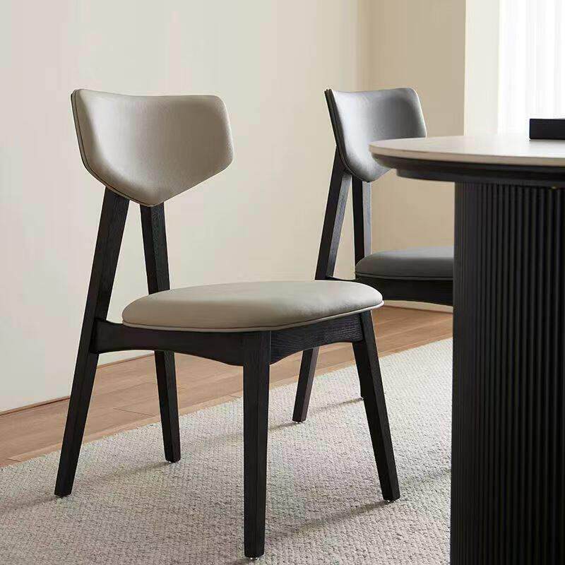 北欧风格客厅实木餐椅家中世纪创意设计师靠背意大利极简主义休闲
