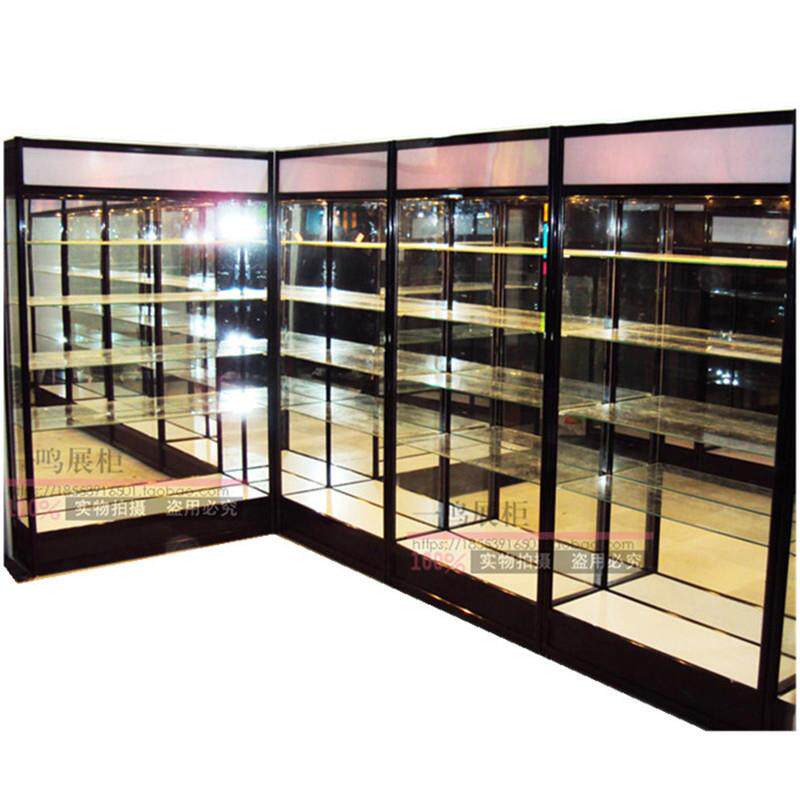 临沂模型柜展示柜模型展示架饰品陈列柜货架烟酒货柜钛合金展示架
