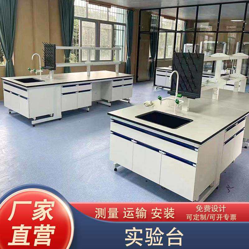 实验台工作台全钢中央台钢木实验室操作台边台防腐化学物理实验桌