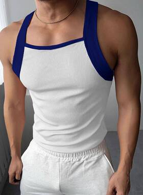 Square Cut G-Unit Style Tank | Atetic Dry Contrast Color |