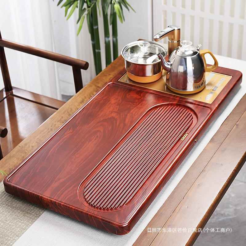 茶盘套装自动一体式烧实木电木达147369简茶具约电磁炉苍带水托盘