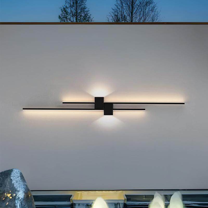 户外壁灯洗墙灯防水太阳能室外长条线 线型门口室外院子庭院背景