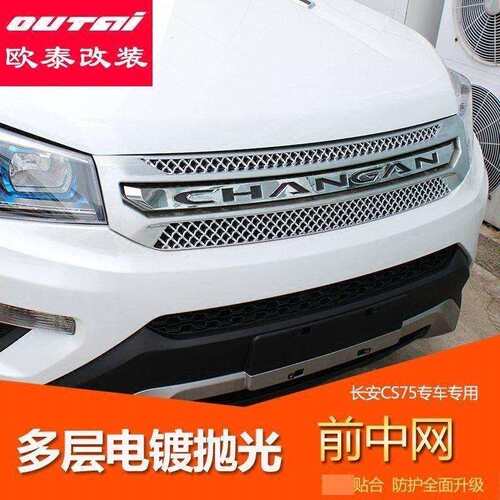适用于长安cs75改装cs75中网框cs75装饰亮片cs75专用哑光亮片