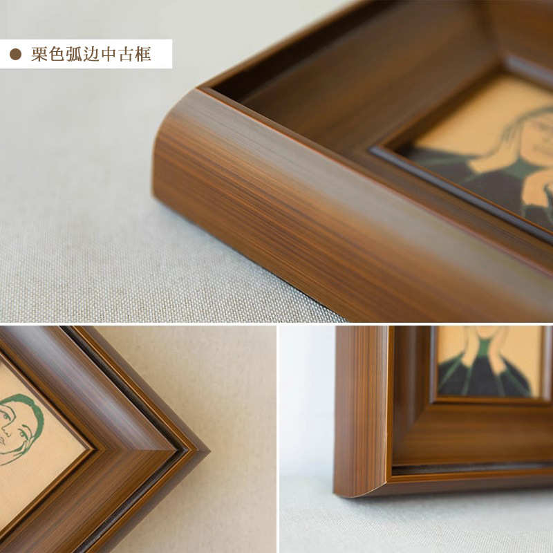 法式小众艺术客厅装饰画北欧复古中古风玄关卧室走廊人物肖像挂画图片