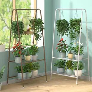 花架子多层客厅阳台家用欧式 花架室内庭院落地置物铁艺绿萝花盆架