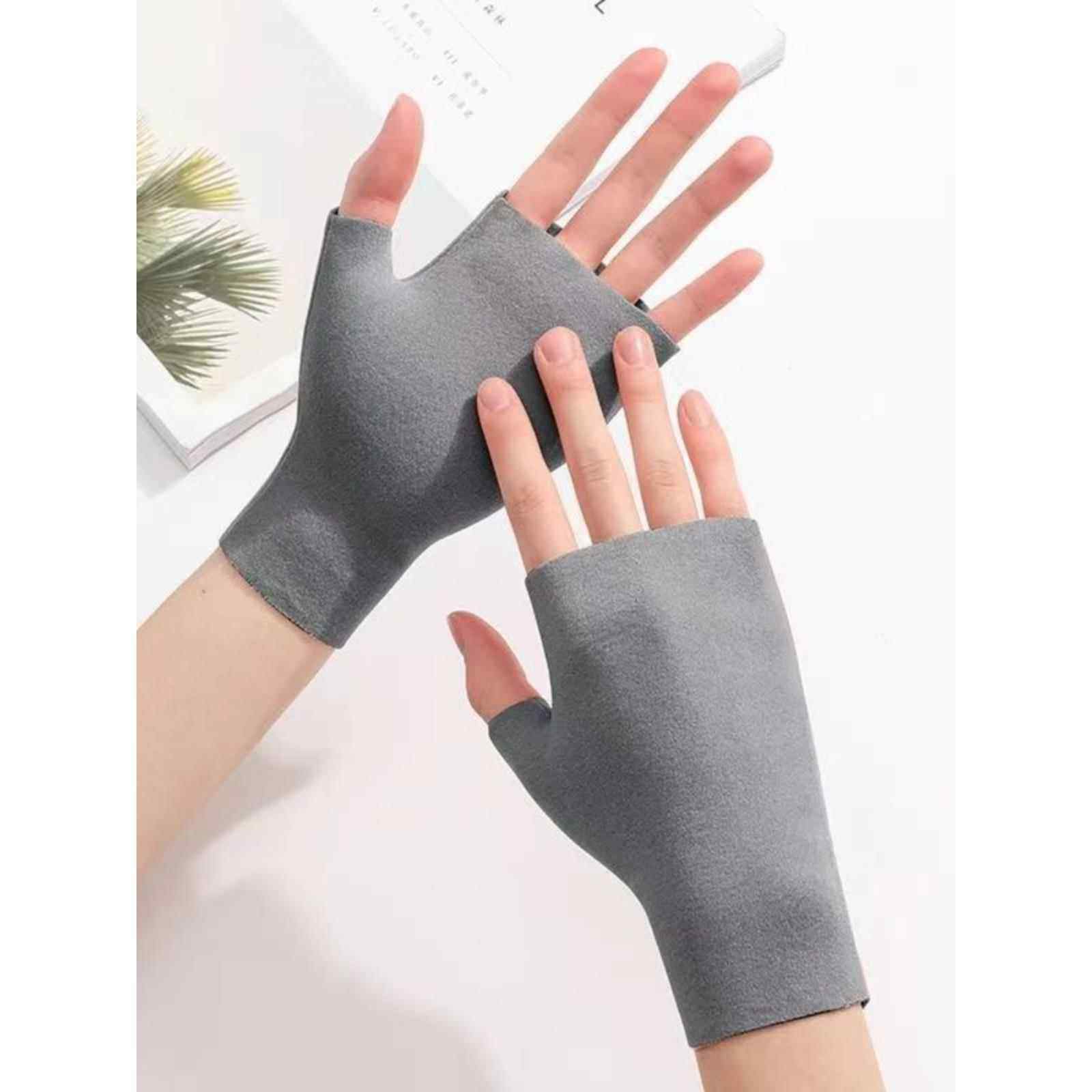 德绒手套男女秋冬保暖自发热双面加绒加厚露指学生触屏防蜂手套,居家日用,保暖手套,淘宝优惠券,粉丝福利购,淘宝优惠卷