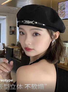 贝雷帽韩系春秋帽子设计小众帽子
