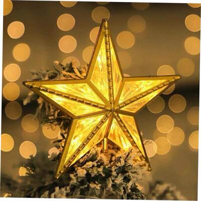 1Pc 16/20cm Christmas Tree Top Star Light LED Glowing Star L