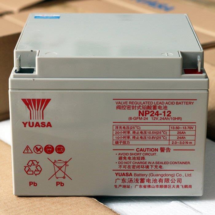 汤浅蓄电池NP24-12铅酸 12V24AH太能光伏基站系统EPS直流屏电源用