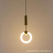 北欧设计师吊灯轻奢简约艺术创意客厅过道书房餐厅卧室床头圆环灯