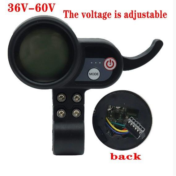 吉品电动滑板车36V-60V液晶智能仪表指拨二合一彩屏圆表防水线