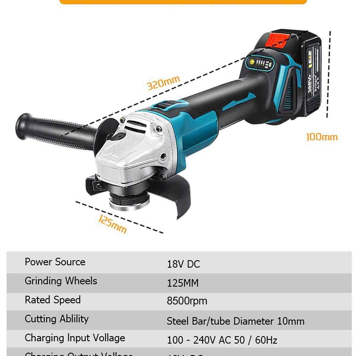 M14裸机1磨电25充电式角磨机锂电无刷角磨机抛光机切充割机耐久打