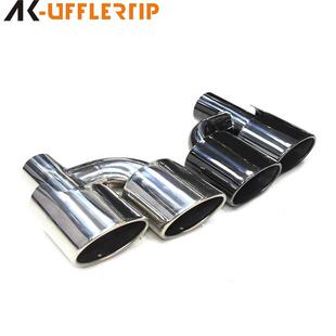 适用于奔驰W204C级C180C200C260C300改装 C63AMG四出椭圆尾喉排气