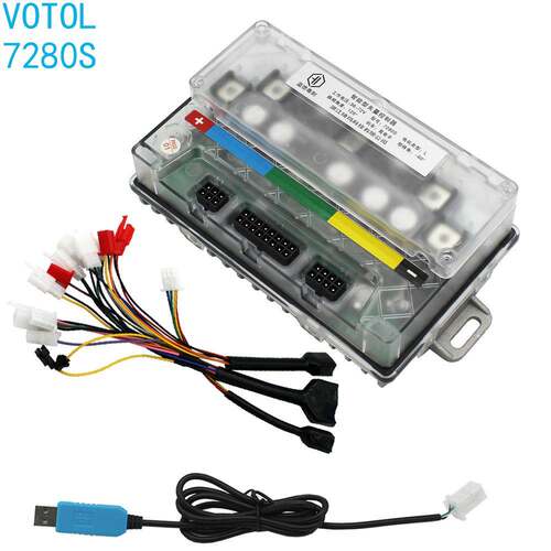 VOTOL蓝德电动车电摩正弦波7280S电机控制器72V80A静音自学习