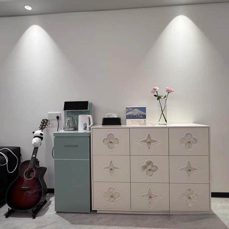 法式黑色中复古壳九斗柜客厅贝SEU床卧室抽屉尾收纳储物餐四边柜