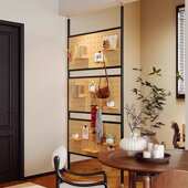 餐厅免办公室板展示架铝型材隔断顶天立地洞洞打孔挡板装 饰品屏风