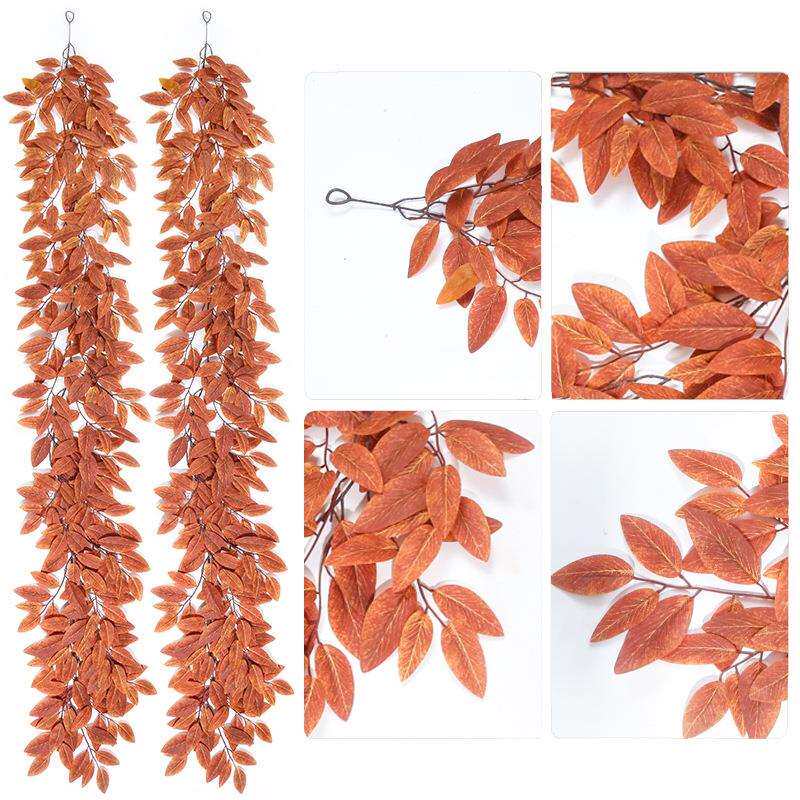 仿真植物藤条 春季尤加利藤蔓家居装饰绿色常春藤沙枣也仿真藤条