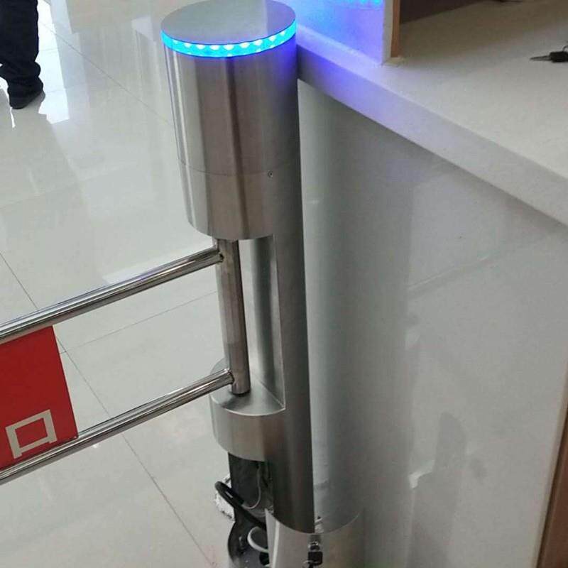 超市感应门手动单向入口摆闸单边带护栏圆柱摆闸无刷防撞小摆闸机