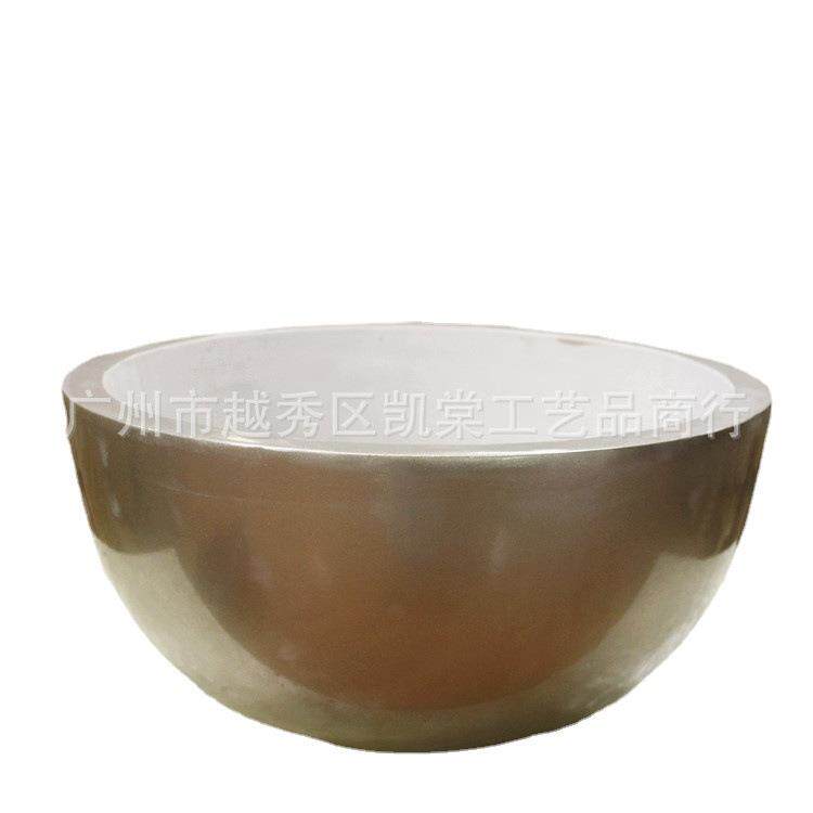 玻璃钢圆碗型蝴蝶兰花盆商场酒店花艺摆设公司前台绿植装饰摆件