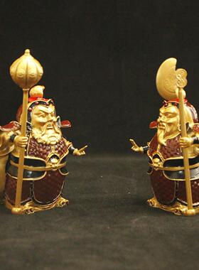 业宅护门神摆件柜秦琼尉迟恭家居客厅玄关柜电视公司店铺门神开礼