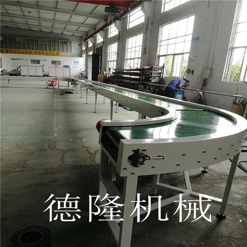 360度环形回转PVC流水线糕点刀口转弯输送机90度直行接驳转角机