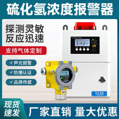 硫化氢气体报警器H2S浓度泄漏检测仪固定式探测工业商用防爆传感