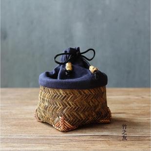 收纳盒 竹编制品 纯手工民间工艺品 创意竹器 农家竹制品家用茶叶